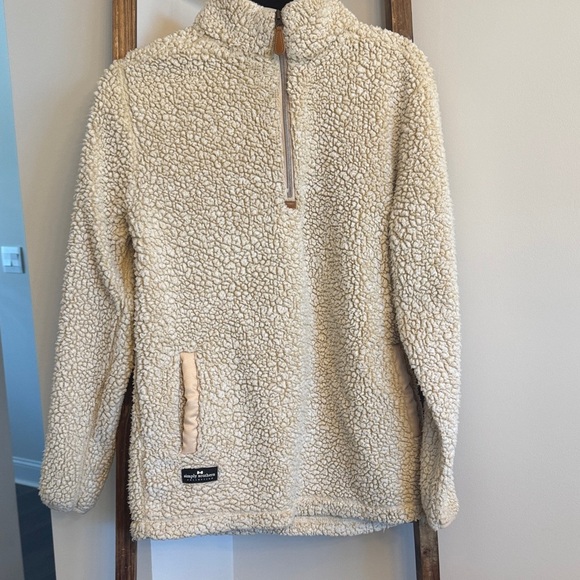 Simply Southern Cream Fleece Quarter-Zip Pullover - Picture 5 of 6